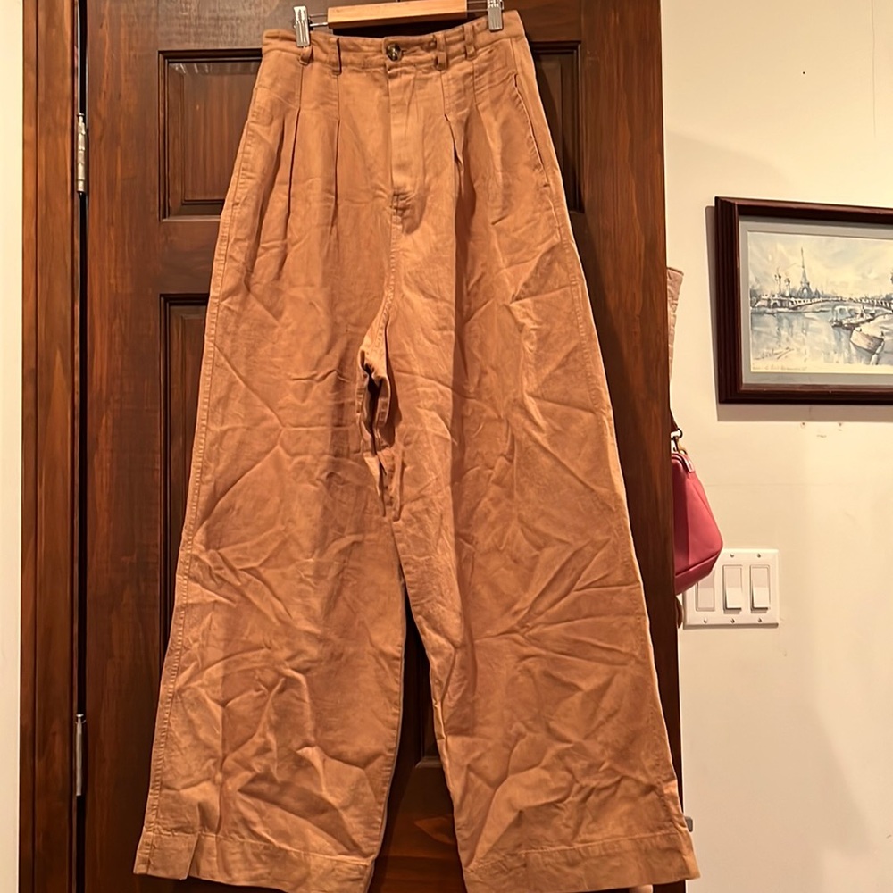Free people wide leg linen pant